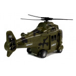Helikoptéra 1:16 na batérie s hákom - vojenská, zelená Helikoptéra 1:16 na batérie s hákom - vojenská, zelená